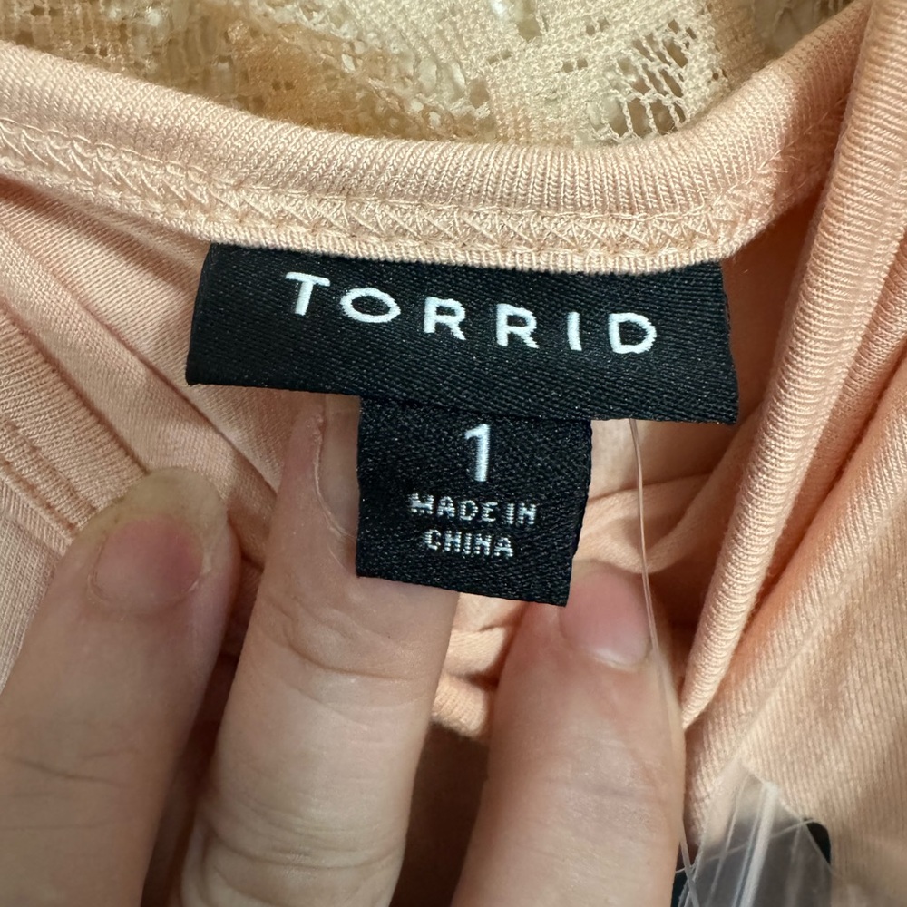 Torrid Peach Lace Maxi Dress - Picture 17 of 17